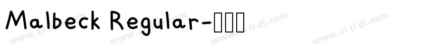 Malbeck Regular字体转换